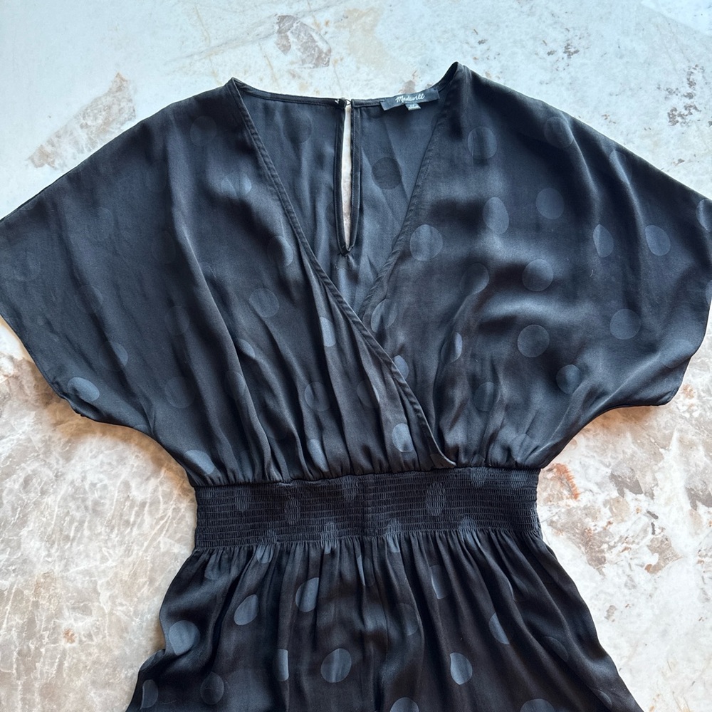Madewell Black Polka Dot Jumpsuit
